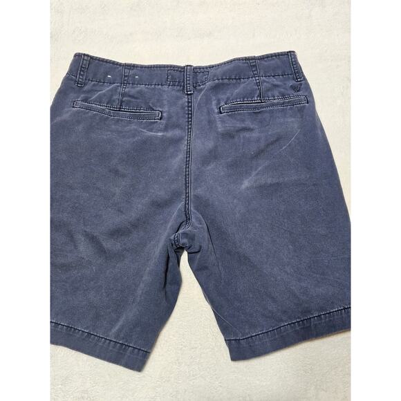 American Eagle Shorts Mens 32 Blue Classic Chino Flat Front Preppy - Picture 10 of 10